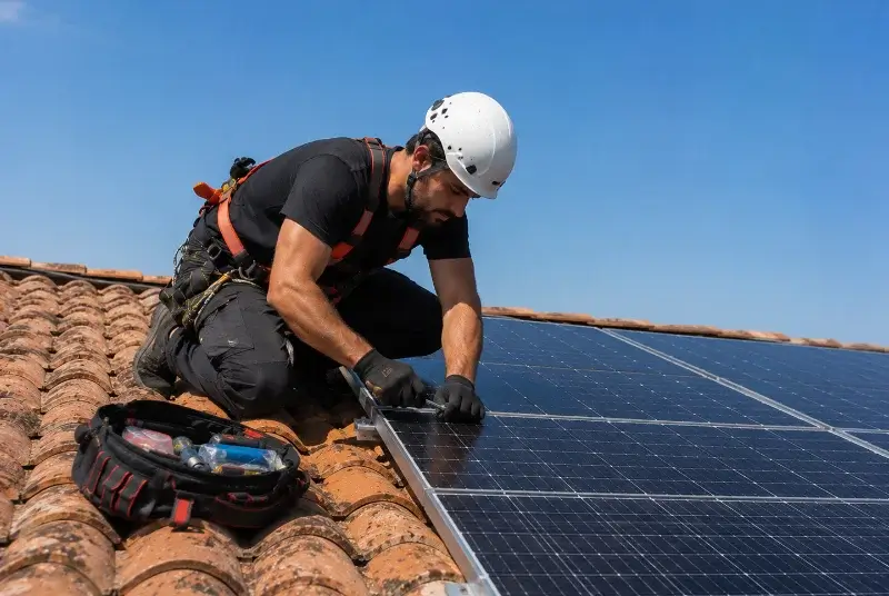 Maintenance et monitoring de panneaux solaires à Courlay